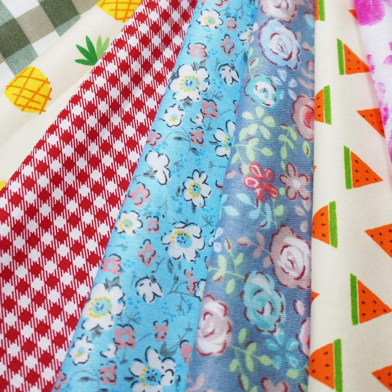 50 x Cotton Patchwork Fabric Squares DIY Fabric Packet for