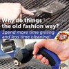 Flame King Electric BBQ Grill Brush Cordless and Rechargeable Stainless