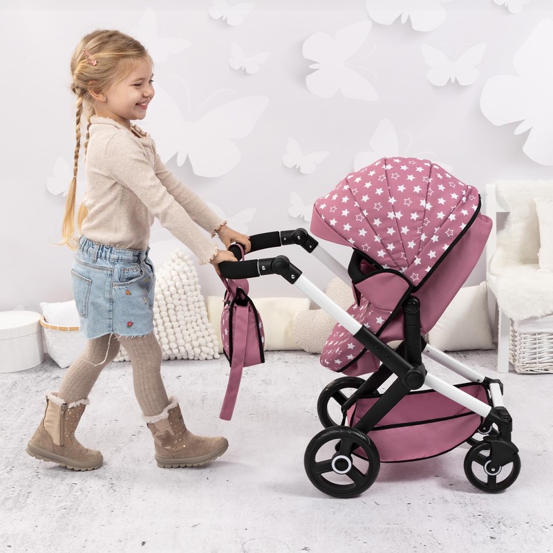 Bayer: Xeo Pram - Pink, White, Stars - Dolls Up