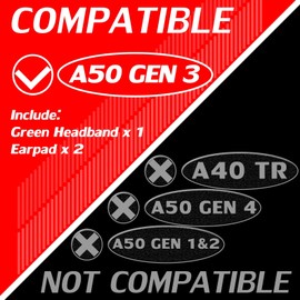 A50 GEN 3 MOD KIT Ear Pads for Astro A50 GEN 3 Headset I with Headband by DIMOST - NOT FIT GEN 4