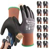 Schwer 12 Pairs Lite Sandy Nitrile Coated Work Gloves LT5626,