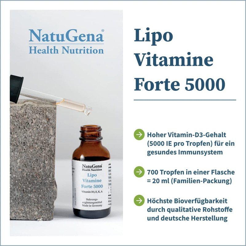 NautGena Lipo VitamineForte 500 Vitamin D3 E K A for
