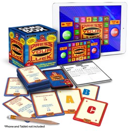 Presione su caja de juegos de suerte, llena de trivias, tácticas, opciones y oportunidades, juega con familiares y amigos, programa de juegos de televisión clásico entretenimiento amigable para viajar