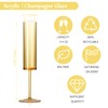 SHIQIKEJIPTY 12 PCS Amber Glass Champagne Flutes 5.4 Oz Long