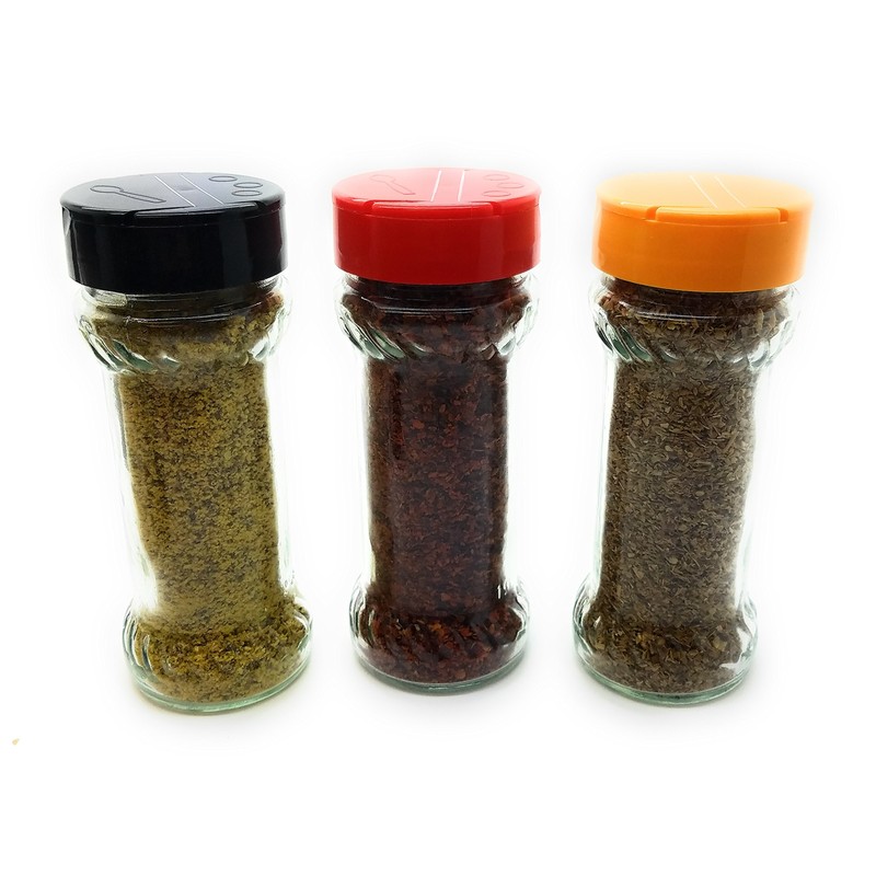 Nakpunar 12 pcs 6 fl oz Glass Spice Bottles Jars