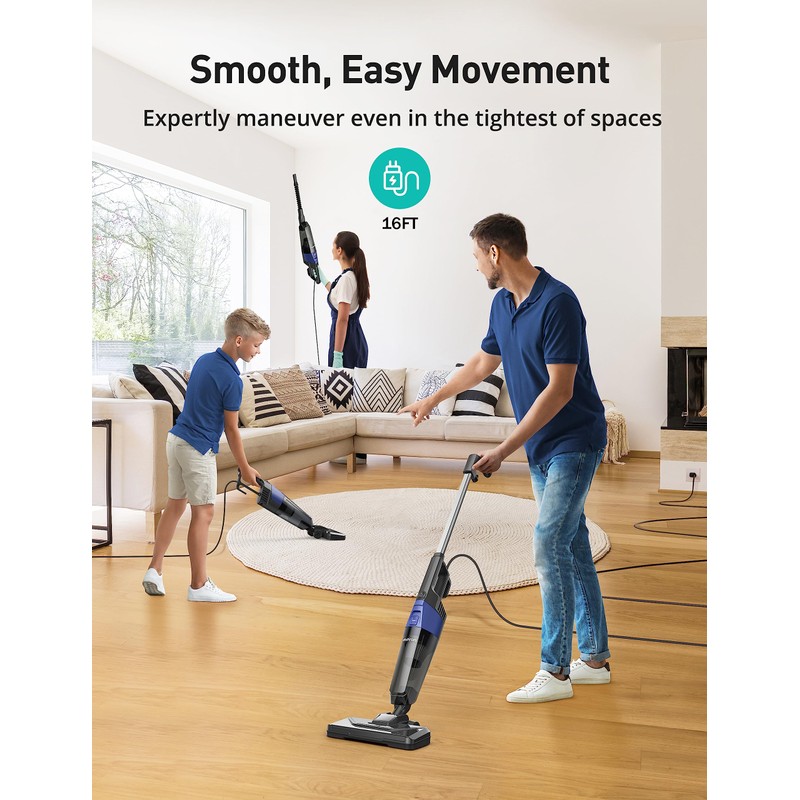 Aspiron Stick Vacuum Cleaner, Small Vacuum Cleaner with 20kPa Powerful