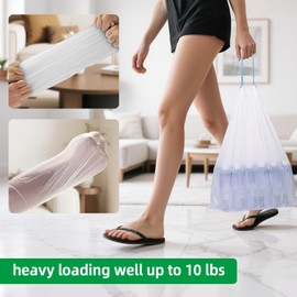 DMBWBRB 8 Gallon Drawstring Trash Bags | 90 Counts Leakproof Medium Trash Bags | Unscented Kitchen Garbage Bags | 30 Liter Mini Wastebasket Liners for Kitchen Bathroom Bedroom Office