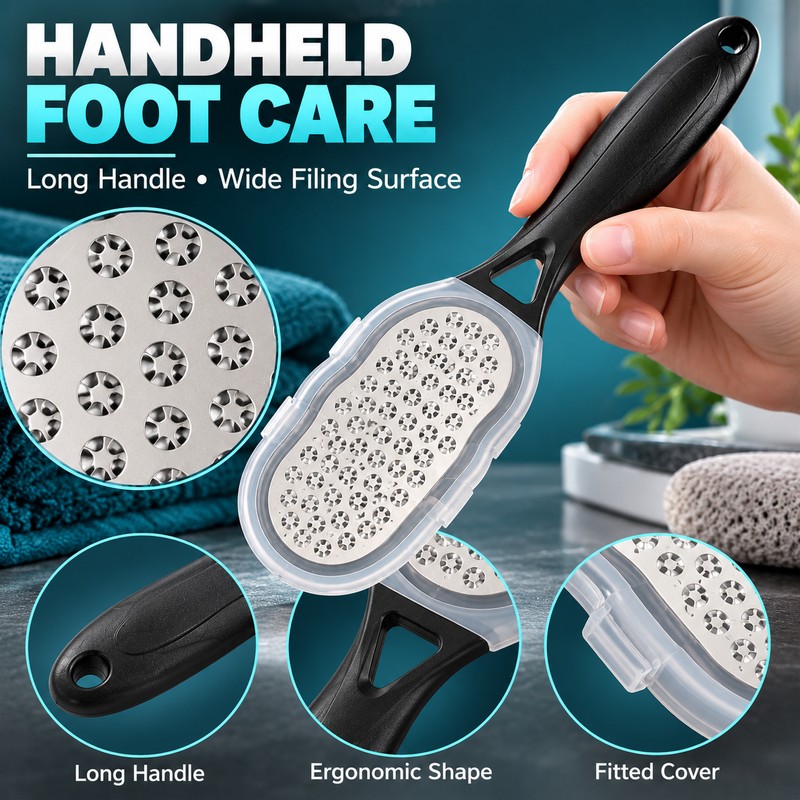 Stainless Steel Foot Rasp for Heel Care – Handheld Foot