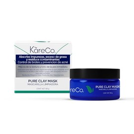 KareCo Pure Clay Mask - Limpiador Facial con Niacinamida | Detox Profundo sin resecar | Exfoliante de Arcilla Natural que Equilibra y Regenera | Skin 