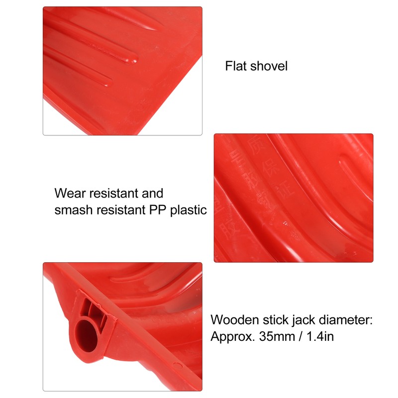 Snow Shovel Red Thickened PP Plastic Wear Resistant Tough Kids