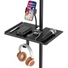 Multi-Functional Metal Microphone Stand Tray with Phone Holder - Universal