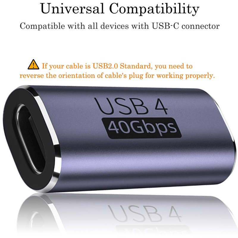 AuviPal USB C Coupler (2 Pack), USB Type C Female