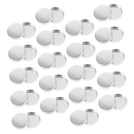 FOMIYES 30piezas Bandeja De Aluminio Para Envases Cosméticos Unidades De Recipientes Redondos Pequeños Para Sombras De Ojos Paletas De Sombras y Maquillaje