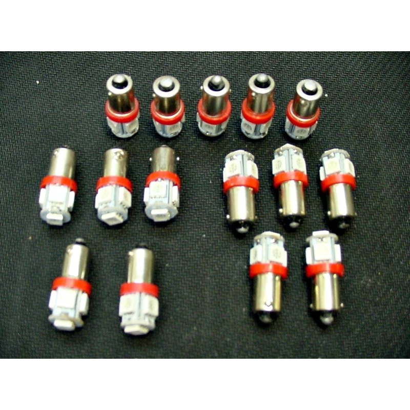 Lumiglow 15 BRIGHT Red 5 LED Instrument Panel Dashboard Lights