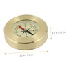 BESTOYARD Brass Hiking Compass Waterproof Pocket Style for Navigation with