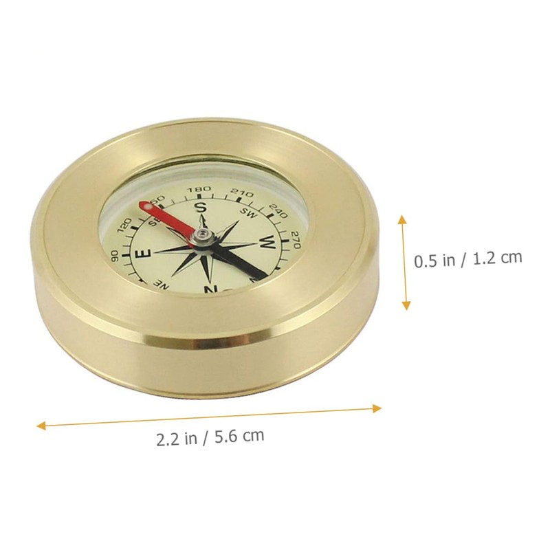 BESTOYARD Brass Hiking Compass Waterproof Pocket Style for Navigation with