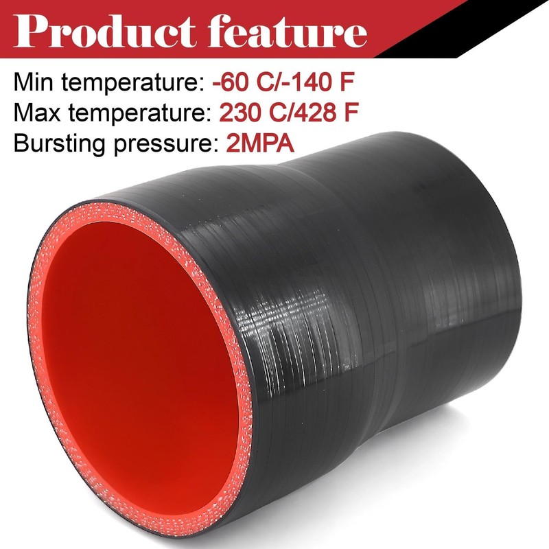 ID 2.5" to 3" Silicone Coupler Hose Straight Reducer,5-Ply Super