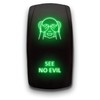 See NO Evil - Green - Laser Etched Toggle Switch