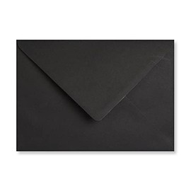 5"x7" (133x184mm) Coloured Envelopes for Greeting Cards Wedding Invitations & Crafts Pack of 100 (Black)