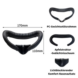 HAPPOW Comfort Face Cover for Oculus/Meta Quest 2, Breathable Air Circulation Design, Face Pad, Sweatproof & Anti-Fog, Easy Installation