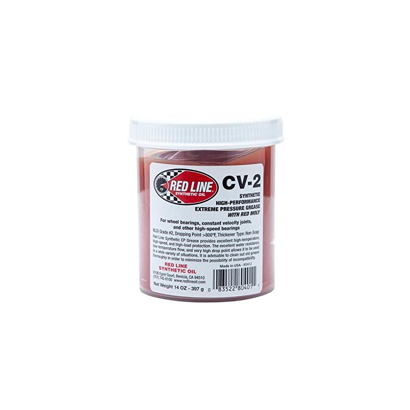 Red Line 80401 High Performance CV-2 Synthetic Grease Cartridge with