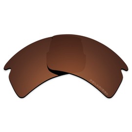 Alphax Dark Brown Optimized Polarized Engraved Replacement Lenses for Oakley Flak 2.0 OO9295