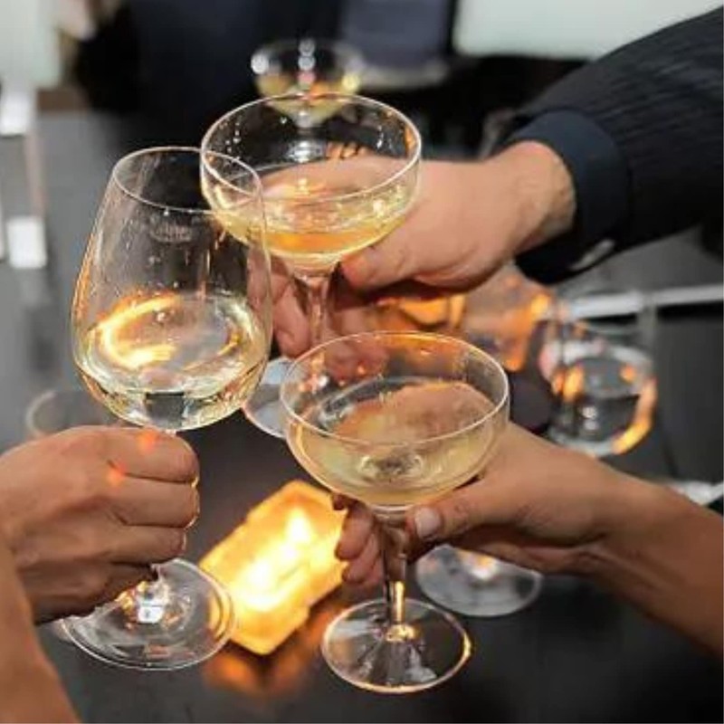 AIOS Pack of 20 Champagne Coupe Glasses Made from Recyclable