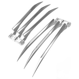 DMAR Metal Wolf Claws, Metal Claws with Plastic Handles for Adults(NOT for Kids), Set of 2, One Pair Silver