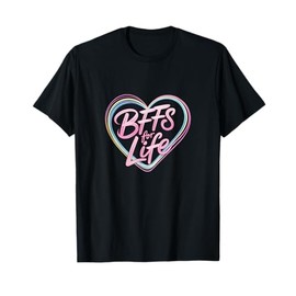 Colorful Heart Design BFFs for Life T-Shirt