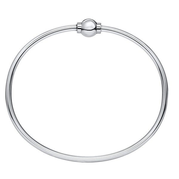 Lighthouse Creations The Traditional Sterling Silver Single Ball Threaded Bracelet