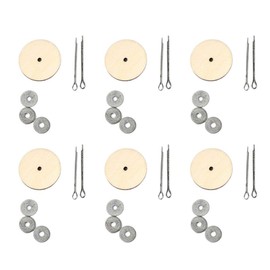 Milisten Wooden Doll Joint Accessories 30Mm Rotatable Cotter Pin Joints with Fibreboard Discs for DIY Bear Doll Making Soft Toy Crafts 20 Sets