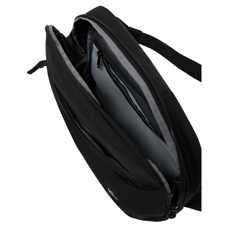 Jack Wolfskin Unisex Gutleut Crossbody Crossover Body Bag, Black, black,