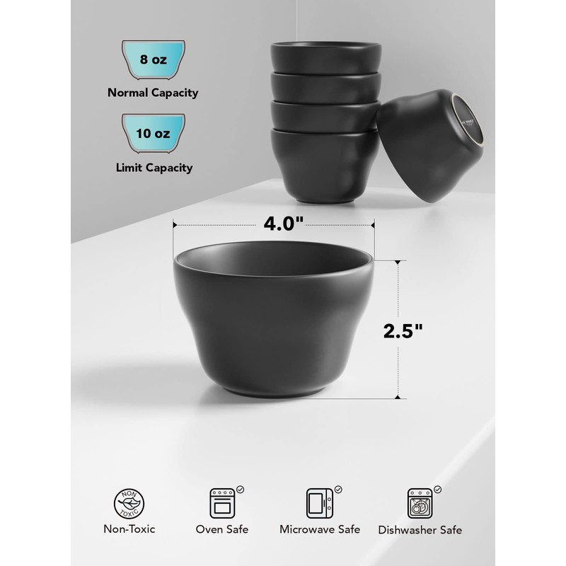 LE TAUCI Small Dessert Bowls Chili Bowls 8 Ounce Bouillon