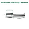 Mini SS304 stainless steel scoop with tamp tool,0.25 gram capacity