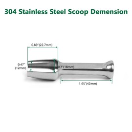 Mini SS304 stainless steel scoop with tamp tool,0.25 gram capacity spoon for multi-purpose use sugar salt powder spices dishwashers safe for kitchen Laboratory