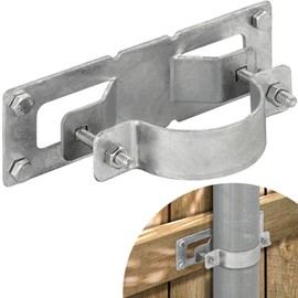 24 Pack Fence Brackets, Black Fence Frame, They use to Attach a Wooden Fence to a Chain Link, Anyone Wants to Convert Their Wooden Poles to Metal Poles (Silver)