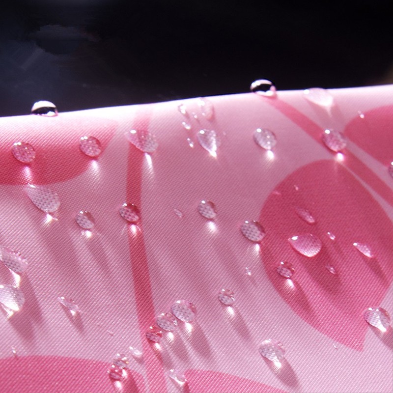 BAIHT HOME Pink Leaves Decor Soft Fabric Shower Curtain Water-Repellent
