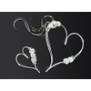 Car Decoration Wedding Rattan Heart with Flowers (Cream/White)