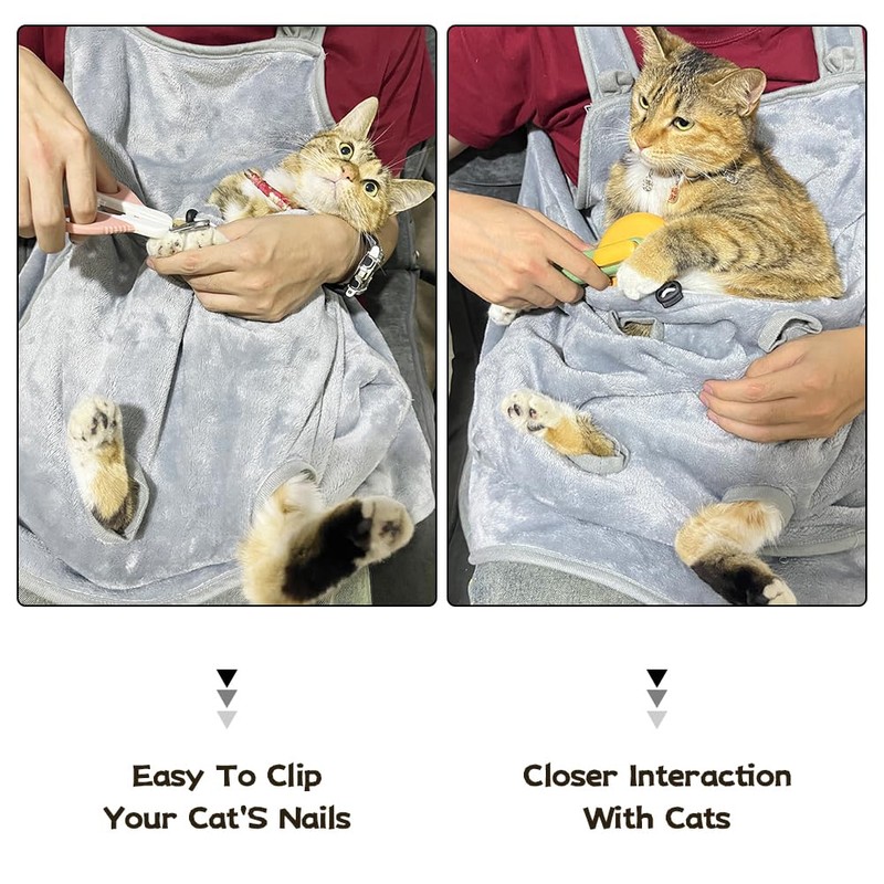 La La Pet® Adjustable Cat Apron Carrier with Holes Pet