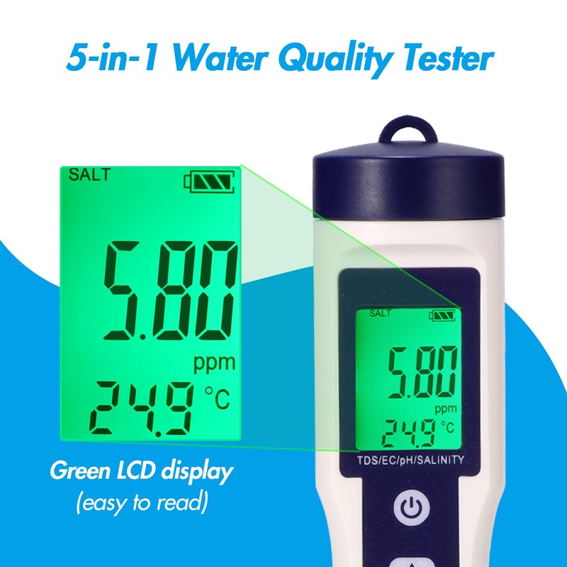 pH Value Meter, pH Tester, pH Meter, Pool 5 in