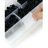 QWORK® 200 Pcs Nylon P Clips, Plastic Cable Cleats Cable