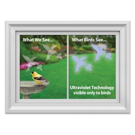 WindowAlert Hummingbird Anti-Collision Decal - UV-Reflective Window Decal to Protect Wild Birds from Glass Collisions - Made in The USA