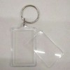 100Pcs Clear Acrylic Photo Frame Keychain, 5.5x4cm Clear Rectangle Blank