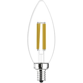 GE Ultra Bright LED Light Bulbs, 100W, Daylight Candle Lights, Clear Decorative B12 Light Bulbs (3 Pack)
