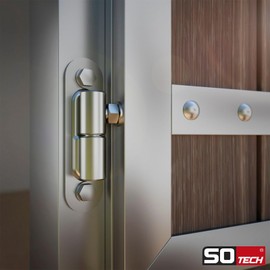 SOTECH Gate Hinge Diameter 24 mm M12 x 96 mm Load Capacity 150 kg/Piece with Screw-On Plate Galvanised Steel Gate Hinge Door Hinge Hanging Hinge Screw-On Tape