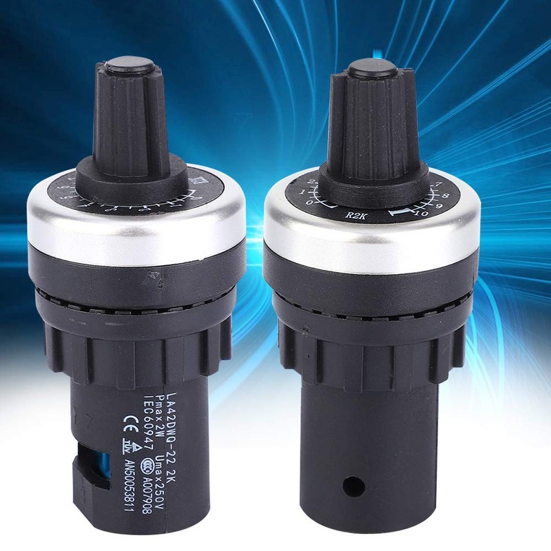 Single Circle 22 mm Potentiometer, 2K Potentiometer, 2W Adjustable Carbon