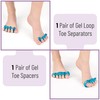 DR. JK- ToePal Gel Toe Separator, 2 Pairs, Dark Blue