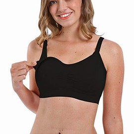 EONIAN CARE Adjustable Nursing Maternity Pump Bra Pumping S M L XL (Black, Large)