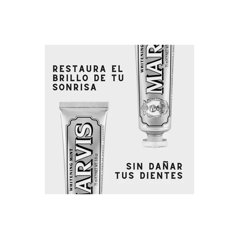 Kit 2 Pastas Marvis Whitening Mint 75ml Blanqueadora, Fresca