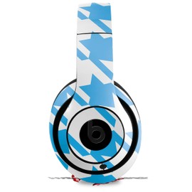 Skin Decal Wrap Works with Beats Studio 2 and 3 Wired and Wireless Headphones Houndstooth Blue Neon Skin Only Headphones NOT Included